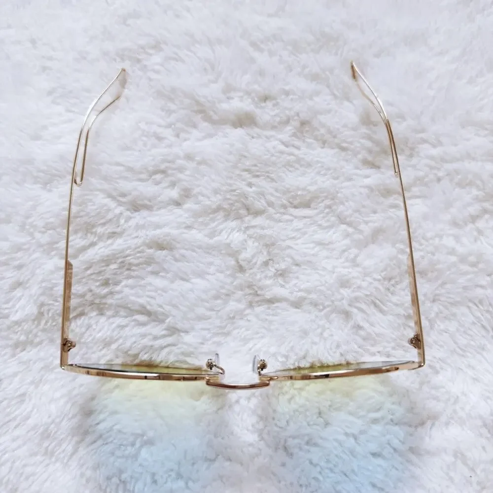 Seraphina Blue & Yellow Geometric Sunglasses